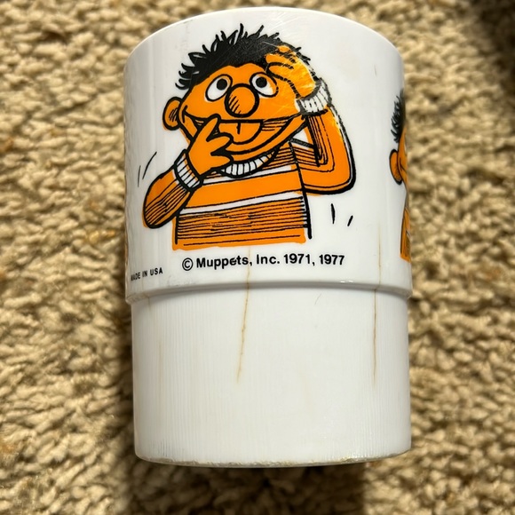 Muppets Ernie cup acrylic used - Picture 1 of 5